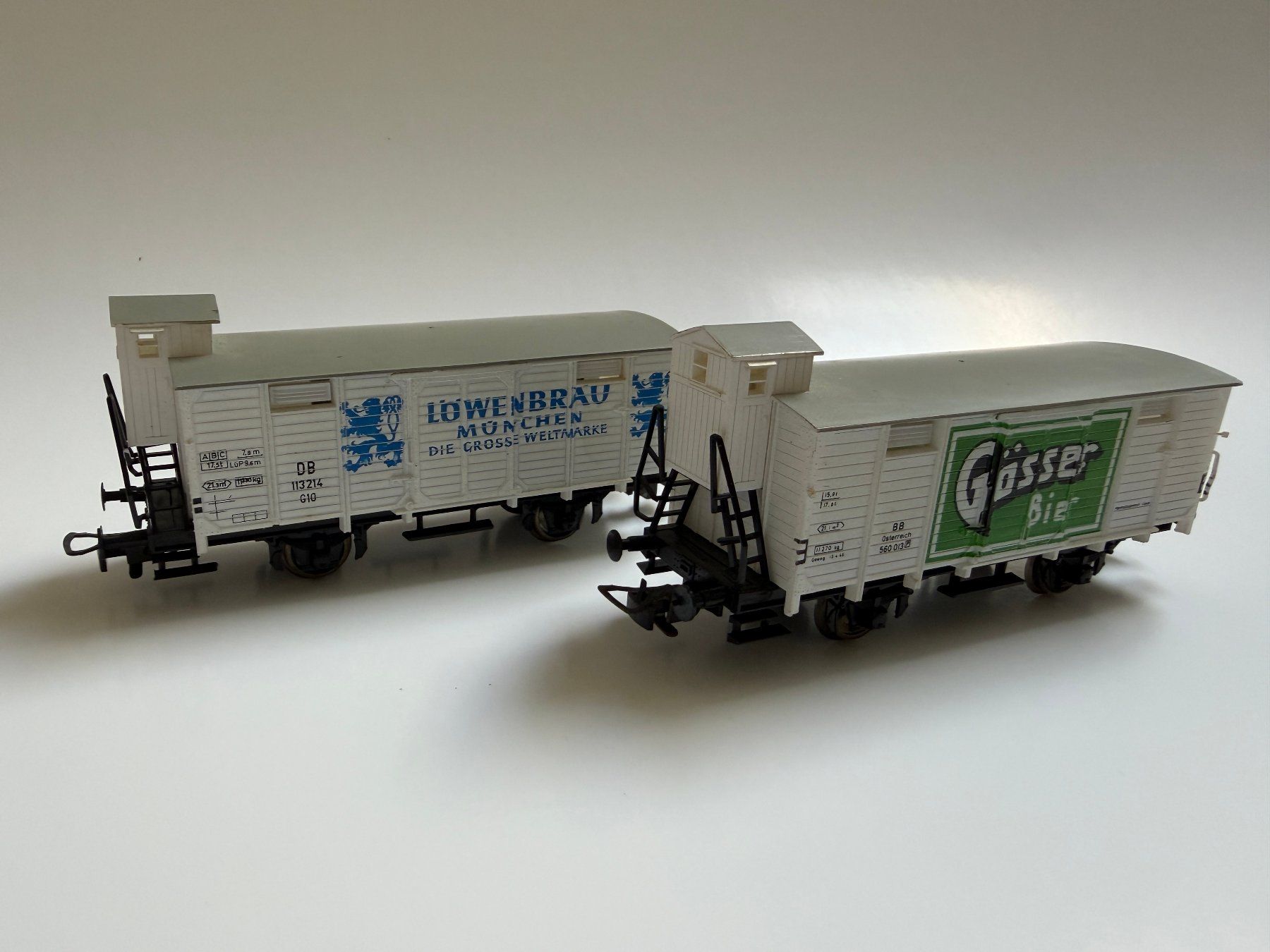 Märklin Modellini di ferrovie: 2 Märklin Bierwagen mit Bremserhaus – Usato da winterthur venduto da felix27