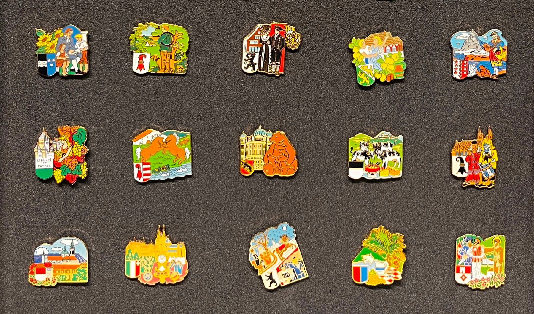 Swiss Placchette & Badge: Pin Simone Erni, Kantonswappen komplett. – Usato da Obernau venduto da Wgnom 2