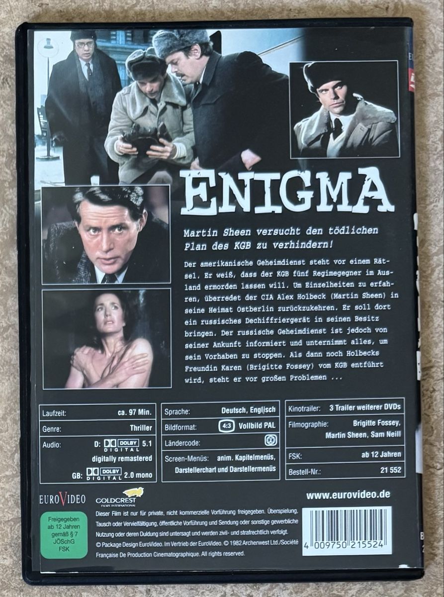 Tutti i DVDs: ENIGMA  – Nuovo (secondo la descrizione) da Dietikon venduto da AndreaSch01 1