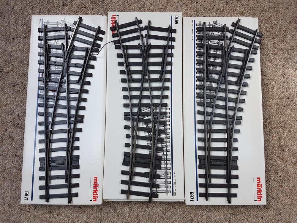 3 Weichen Märklin Radius 5970 + 5971 Kaufen auf Ricardo