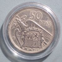 SPANIEN - 50 PESETAS 1957*58 - SCHOENER ZUSTAND - IN KAPSEL