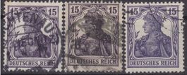 Deutsche R Germania Nr.101 a/b/c gestempelt Geprüft 208 Fr