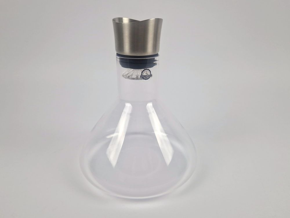 Blomus ALPHA Dekantierkaraffe Aus Glas – Mit Edelstahlsieb, Tropffrei & Spülmaschinenfest, 26,5 X 18 X 18 Cm
