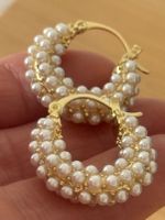 Luxus Elegante Creolen Ohrschmuck Ohrstecker Farbe Gold