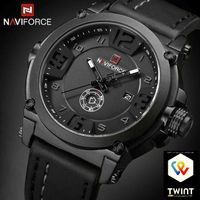 📌 NEU Herrenuhr Quarz Armbanduhr Leder