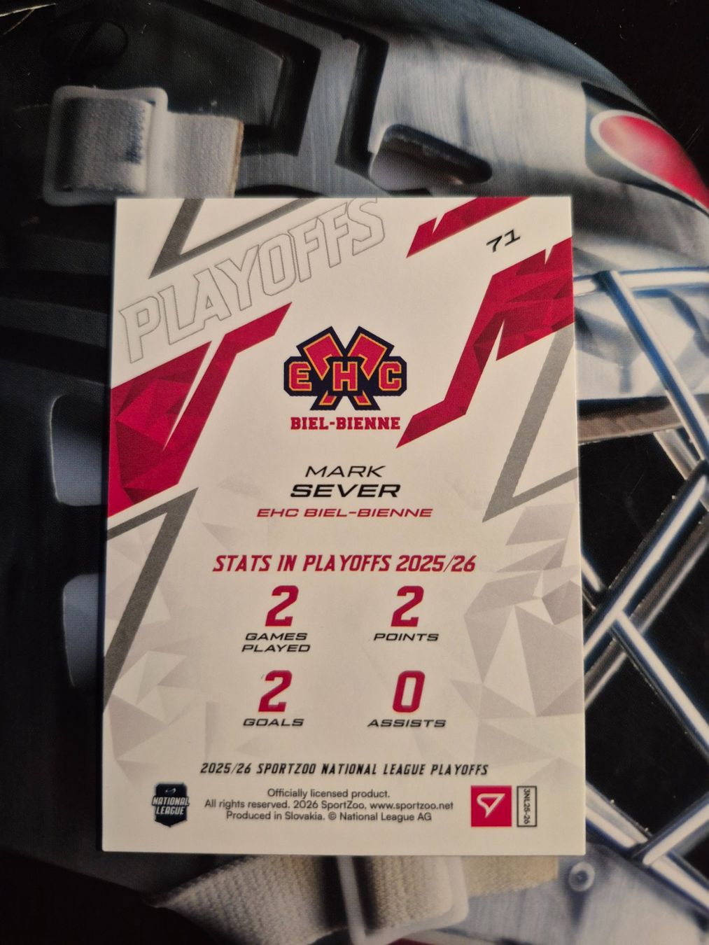 Sportzoo Sammelbilder & Trading cards: Mark Sever EHC Biel Playoffs 2025/26 – Gebraucht aus Treiten von Sauber73 1