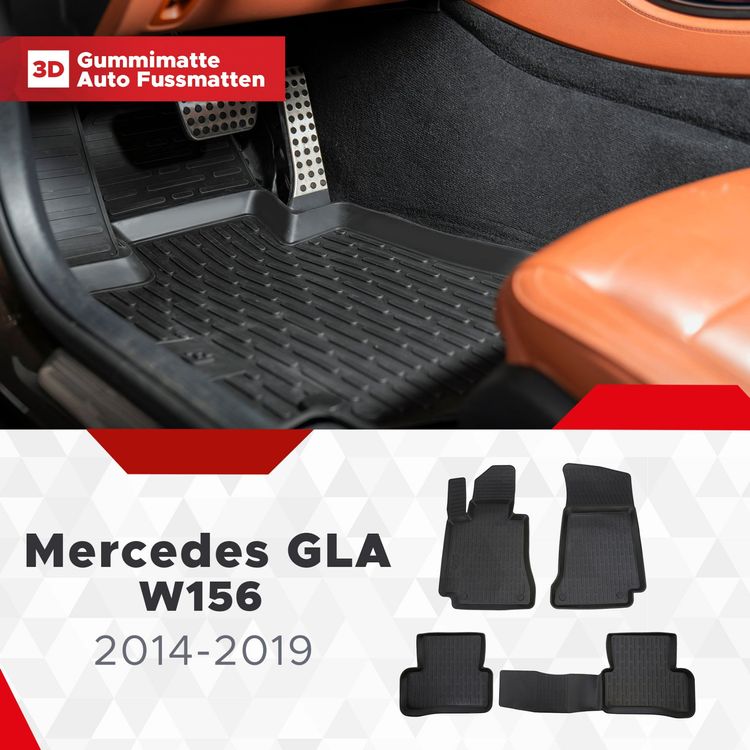 3D Mercedes GLA Fussmatten W156 2014-2019