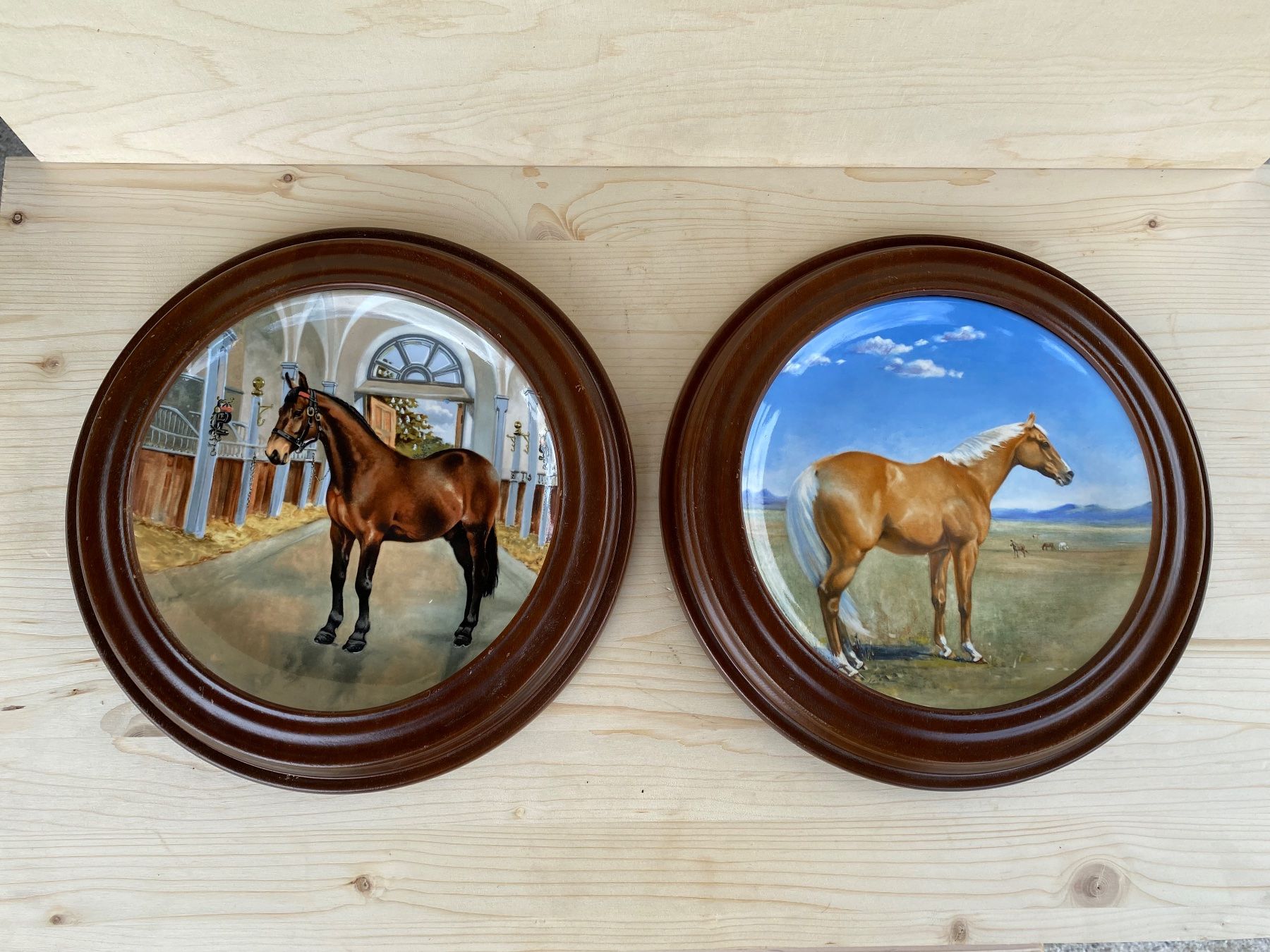 Kutschen: 2 schöne Spode Pferdeteller aus England – Gebraucht aus Feldbach von Olive1 1