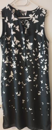 Sommerkleid Dunkel Grün mit Schmetterlingen Gr. 38 🦋👗