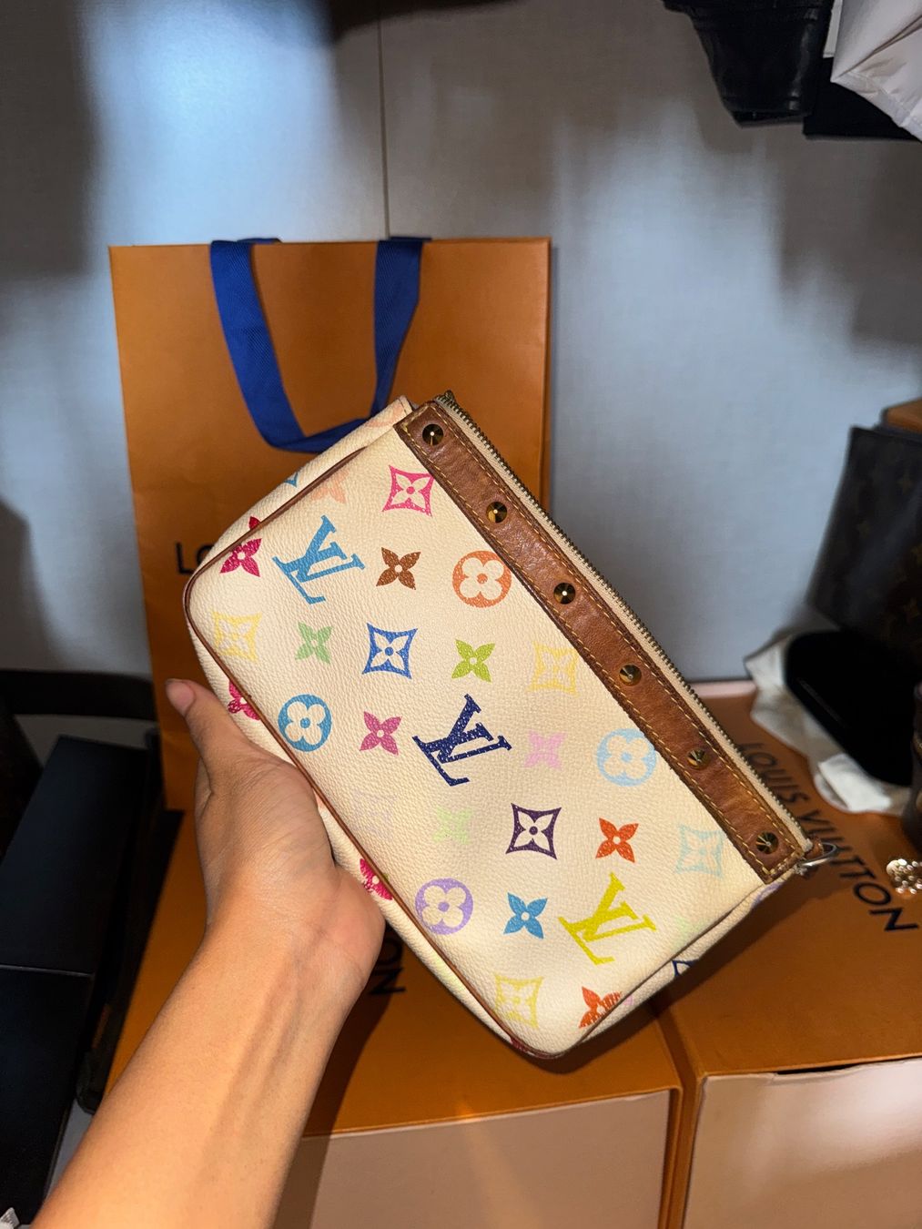 Louis Vuitton Taschen für Damen: Louis Vuitton Pochette multicolor 2004 – Gebraucht aus Widnau von Pukpan_99 6