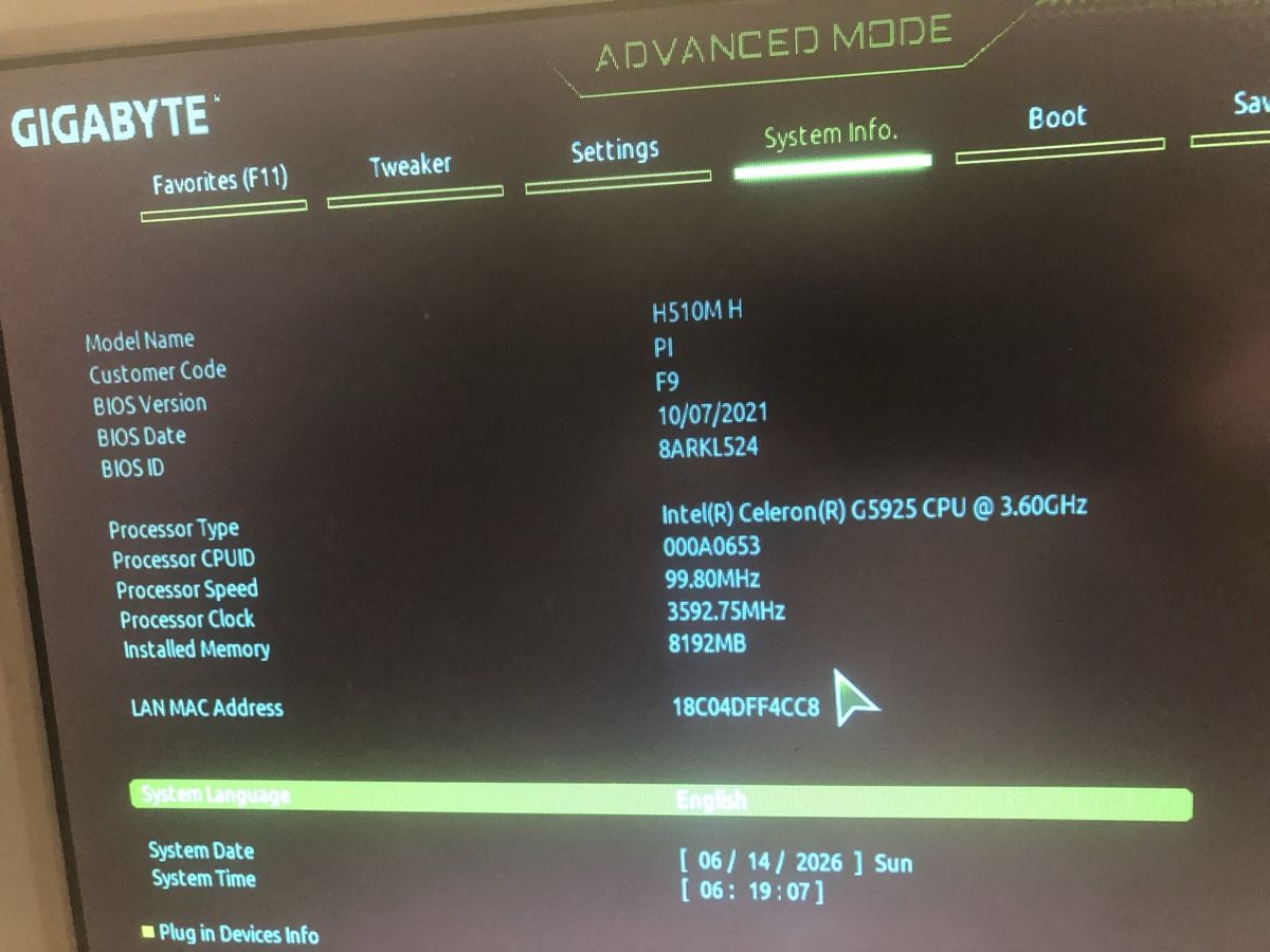 Intel Schede madri: Mainbord mit Intel celeron G5925 – Usato da Biel-Bienne venduto da alos07 3