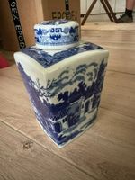 Keramik Dose blauweis mit Deckel gemarkt