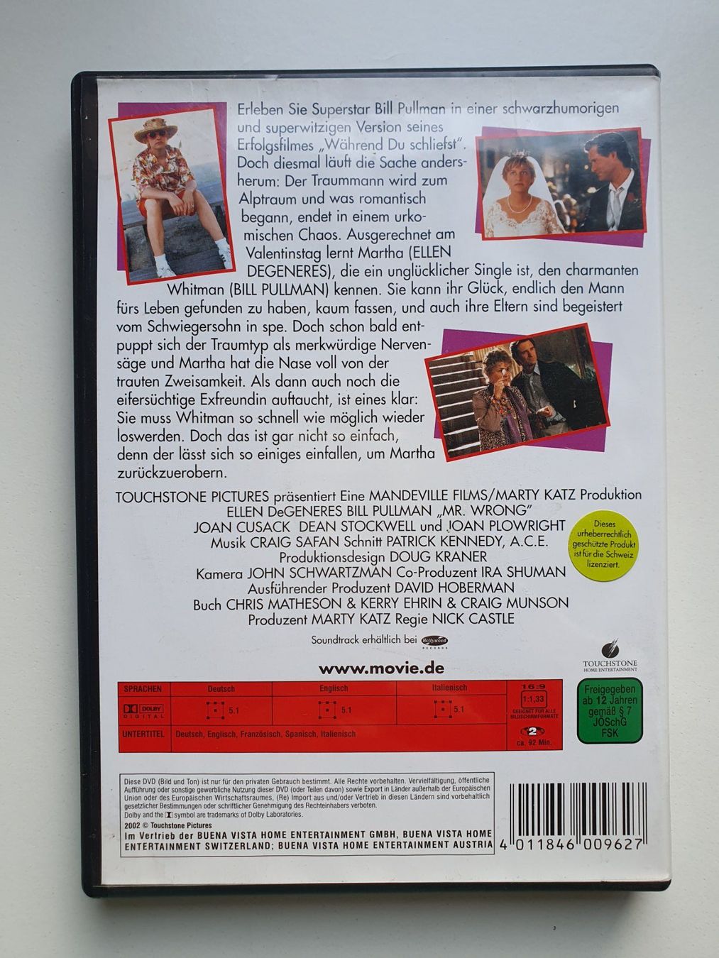 Alle DVDs: DVD - Mr. Wrong - Bill Pullman – Gebraucht aus St. Margarethen TG von Schachmatt 1