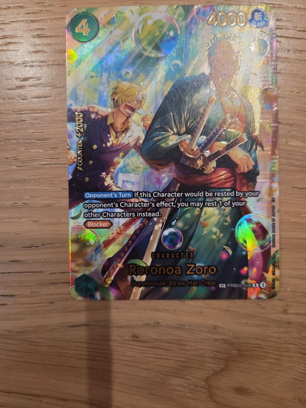 Bandai Carte collezionabili: Roronoa Zoro PRB02-006 – Nuovo (secondo la descrizione) da Trachslau venduto da TrewSkuula2 1
