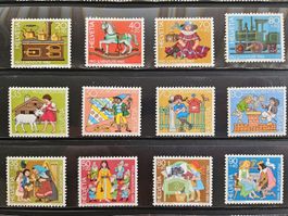 Briefmarken Pro Juventute 1983-1985 13 Stk Märchen