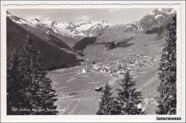 Cartoline postali: Sedrun GR // Tavetschertal // 1960 // Dorf – Usato da Basel venduto da intermezzo12