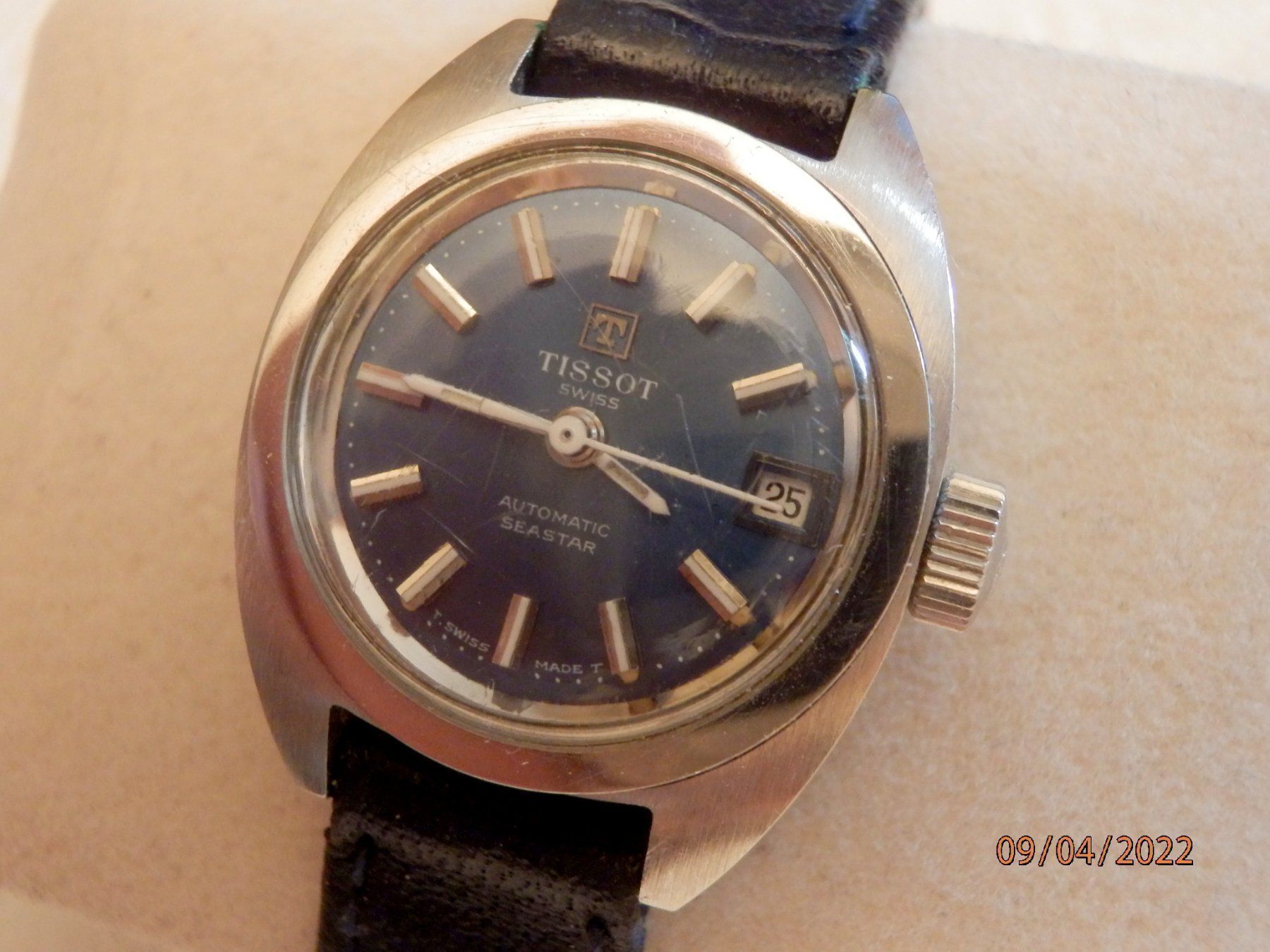Tissot Orologi: Tissot, Automatic, Seastar, Datum, 23mm, Lederarmband, läuft – Usato da Ueberstorf venduto da dinbau 1