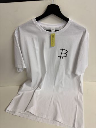 Bitcoin T-Shirt Gr. L, Satoshi Nakamoto, weiss, neuwertig