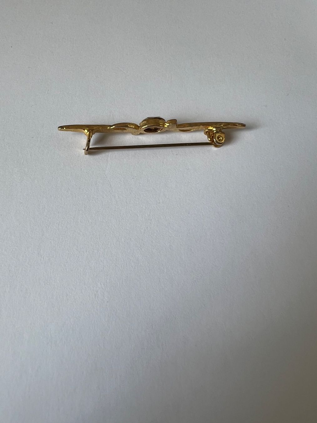 Spille & Fermagli: Elegante Brosche Goldfarben mit Strasssteinen – Usato da Roggwil BE venduto da adler78 2