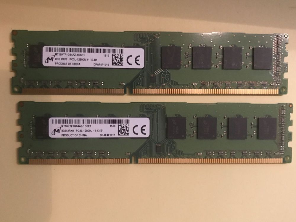 Barette RAM 8Go DDR3 PC3L 12800U / 1600MHz pour PC de bureau