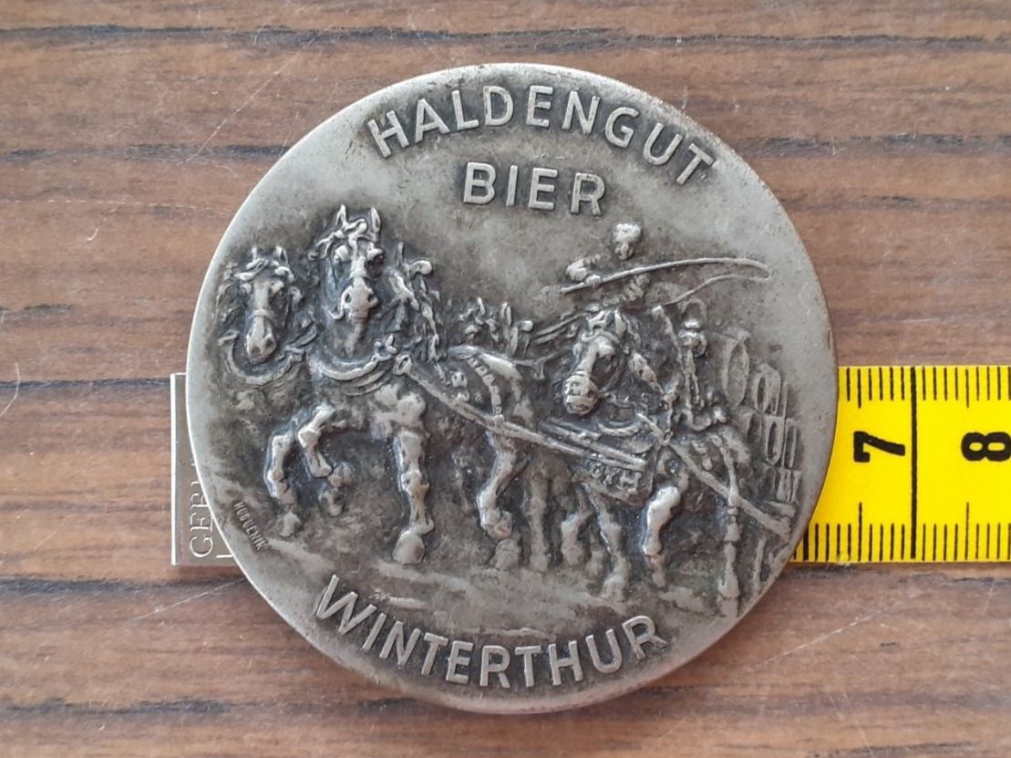 Specchi: Antiker Werbespiegel Haldengut Bier – Usato da Mörschwil venduto da antiksalon 3