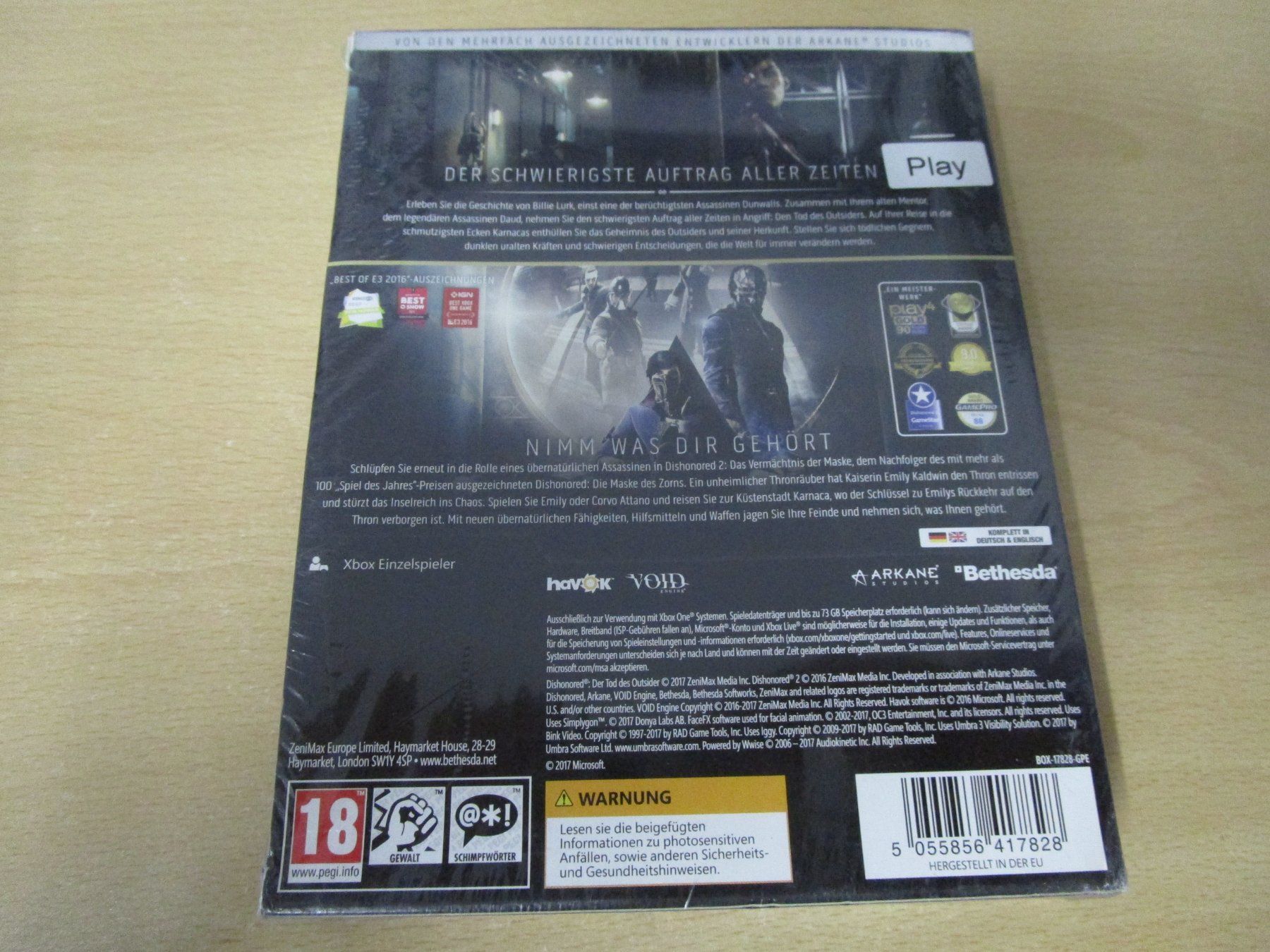 Microsoft Giochi: Dishonored Double Feature - Xbox One - NEUWARE - X1 – Nuovo e nell'imballaggio originale da Goldau venduto da agestuffer 1