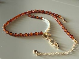 GRANAT Kette Halskette Edelstein Collier 48 cm Halsschmuck