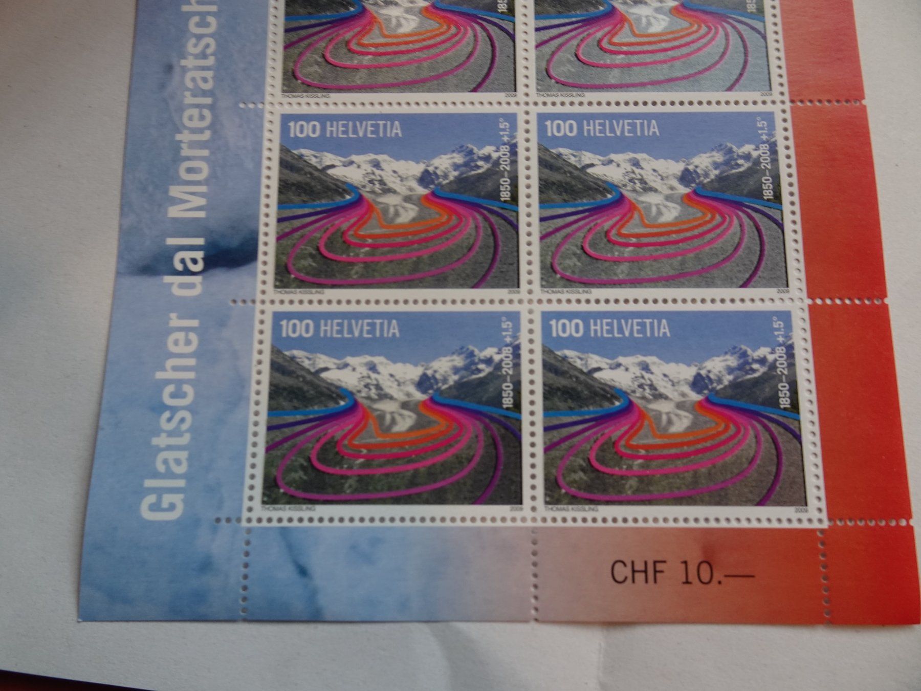 Tutti i francobolli: 2009, KLEINBOGEN MORTERATSCHGLETSCHER, POSTFRISCH – Nuovo (secondo la descrizione) da Eschenbach SG venduto da eDaisy 1