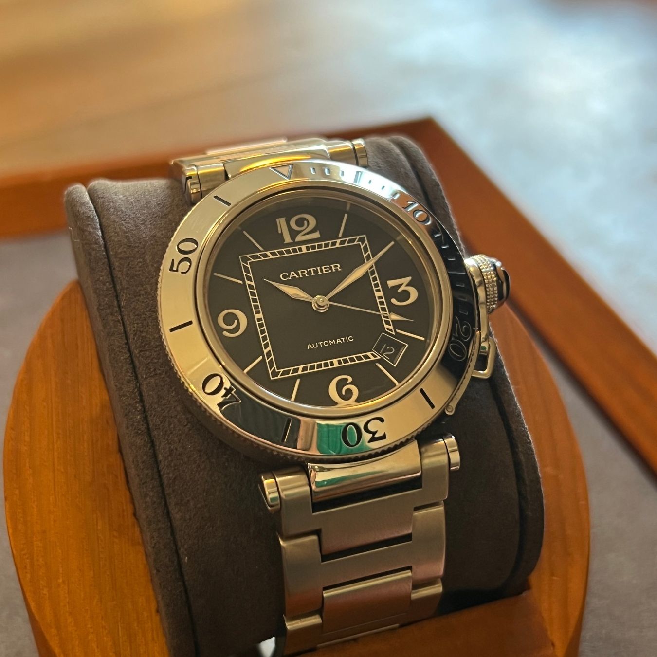 Cartier Orologi: Cartier Pasha Seatimer Automatic Black Dial 2790 – Usato da Carouge GE venduto da Watchaser 1