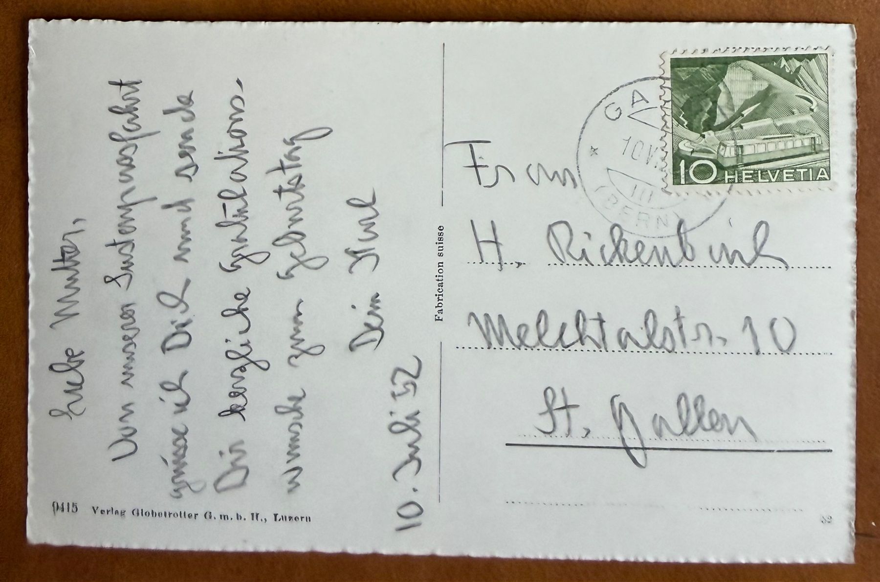 Cartes postales: Sustenstrasse - Kurve - 1952 – D'occasion à Lutry par Ediego 1