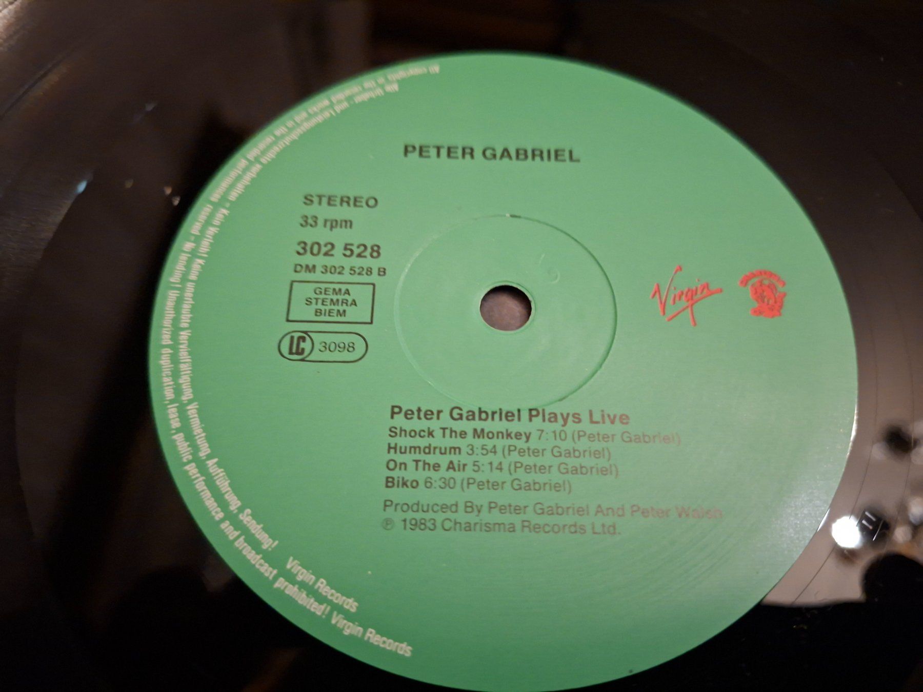 Dischi in vinile: Prog Rock LP - Peter Gabriel Plays Live - 1983 – Usato da Bernex venduto da Wannabehasbeen01 6