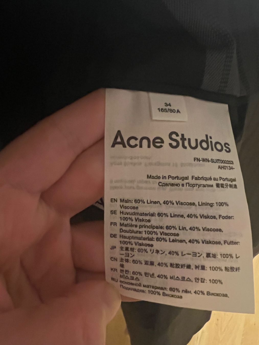 Acne Studios Giacche: ACNE STUDIOS Blazer Jacket Jacke Suit Coat Gr 34 – Nuovo (secondo la descrizione) da Ebmatingen venduto da dartim 3