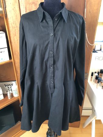Damen Hemdbluse schwarz langarm gebraucht guter Zustand