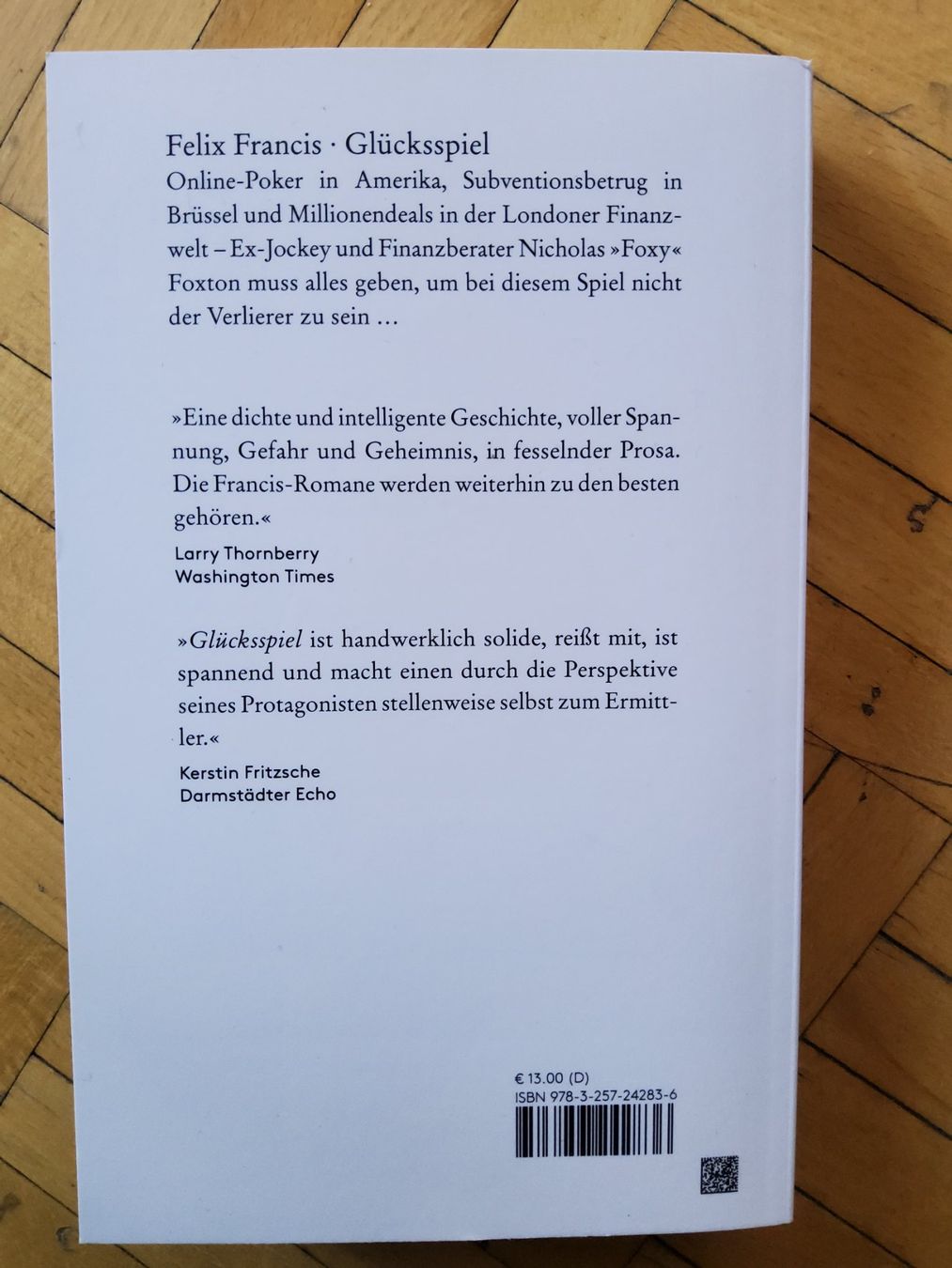 Bücher: Felix Francis   Glücksspiel – Gebraucht aus Arosa von horseracing 1