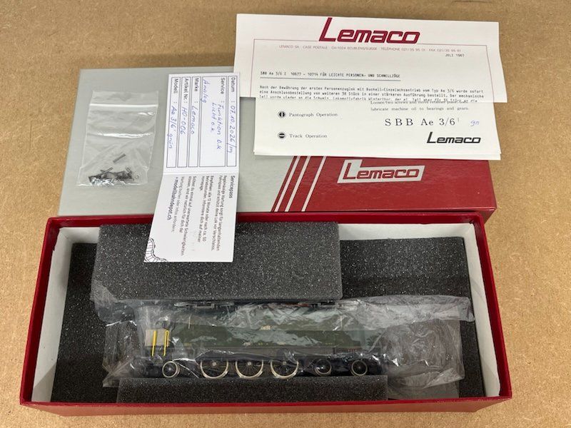 Lemaco Modellini di ferrovie: SBB Ae 3/6 I grün Lemaco DC – Usato da Büsserach venduto da ModellbahnDepot 5
