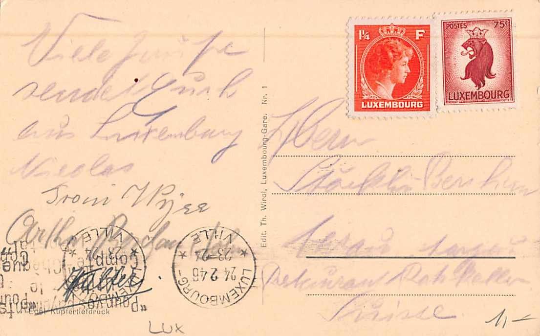 Cartoline postali: EXOTISCHE Ansichtskarten 2x LUXEMBOURG 1901 – Usato da Lufingen venduto da TopAnsichtskarten 3
