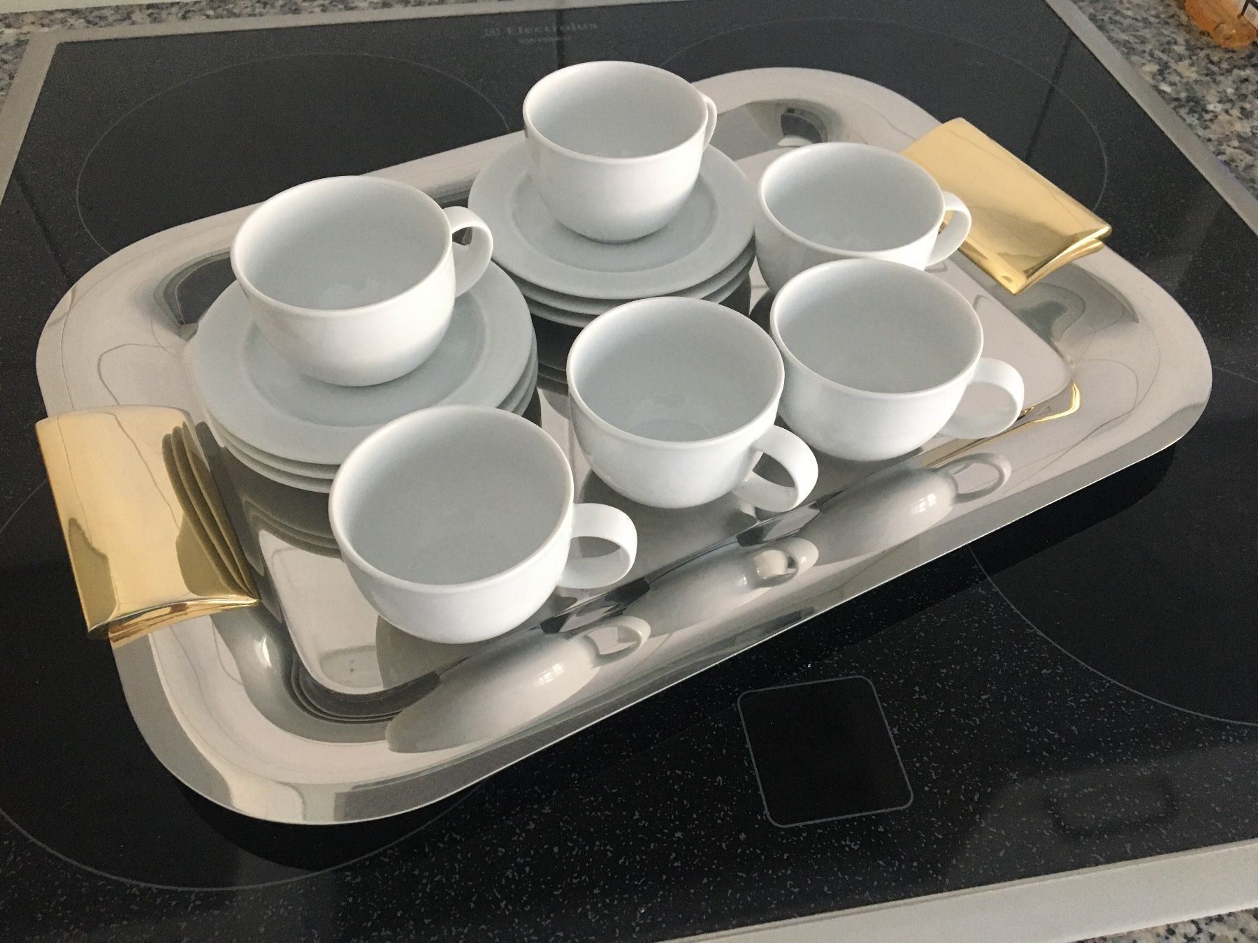 Set di piatti: Espresso Tassen mit Tablett – Usato da Kriens venduto da cha_5yhb