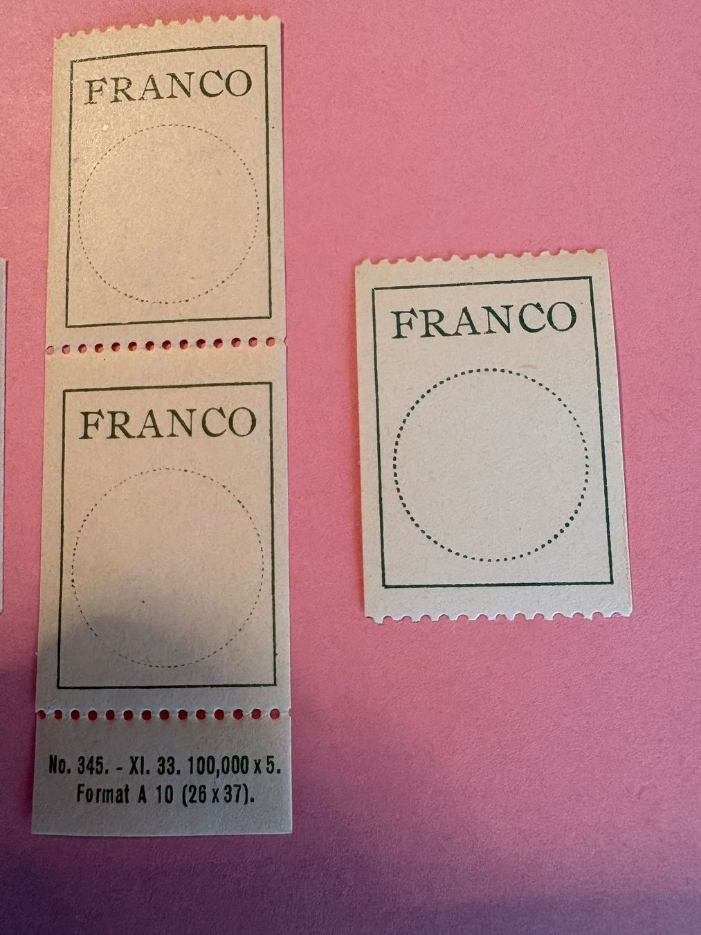 Tutti i francobolli: 5 Schweizer Francozettel - 3 x postfrisch und 2 x gestempelt – Nuovo (secondo la descrizione) da Reinach BL venduto da argentOro_1 1