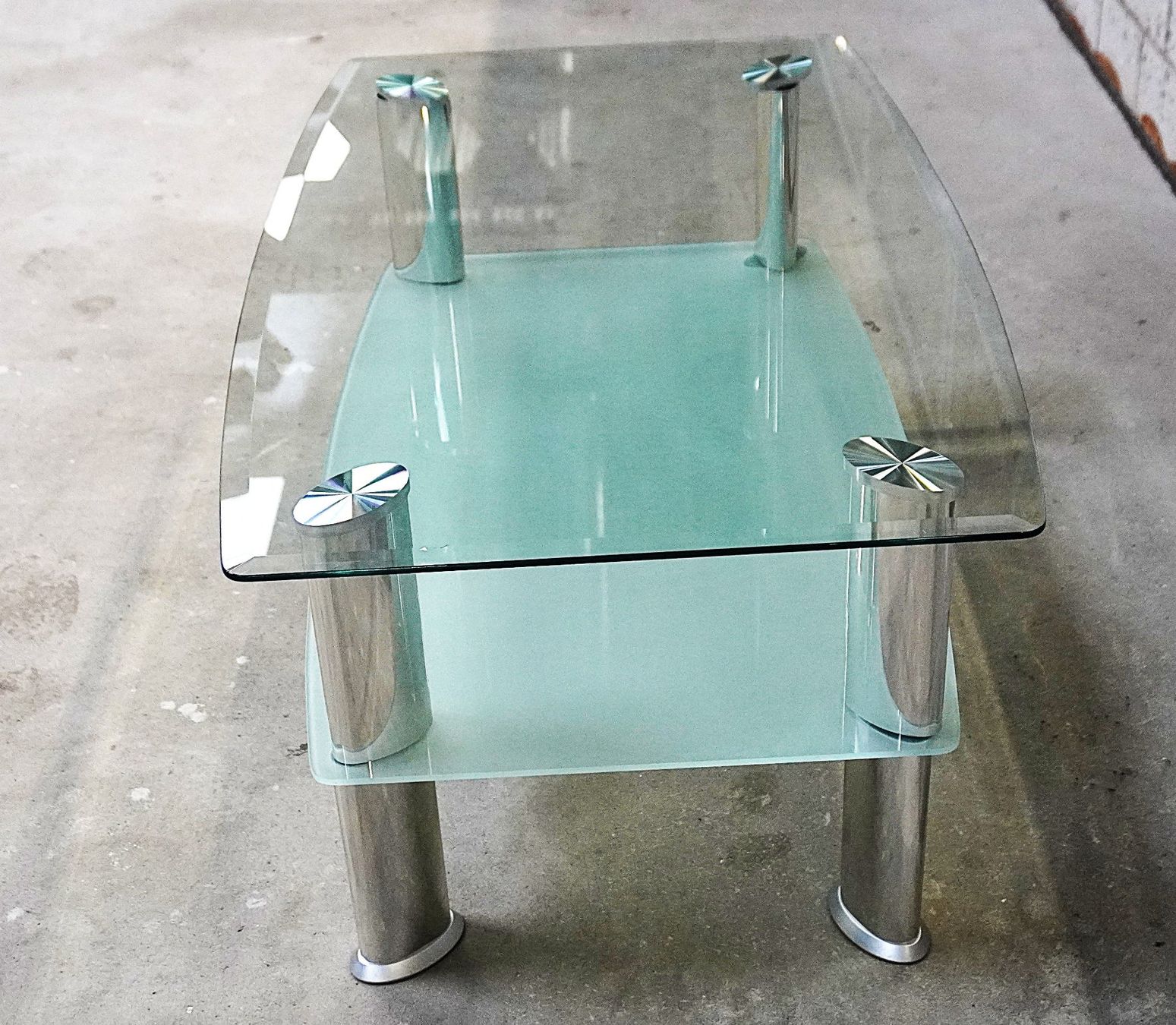 Tavoli: Design Glas Couchtisch Fernsehtisch HE331 – Usato da Basel venduto da B.W.B. 2
