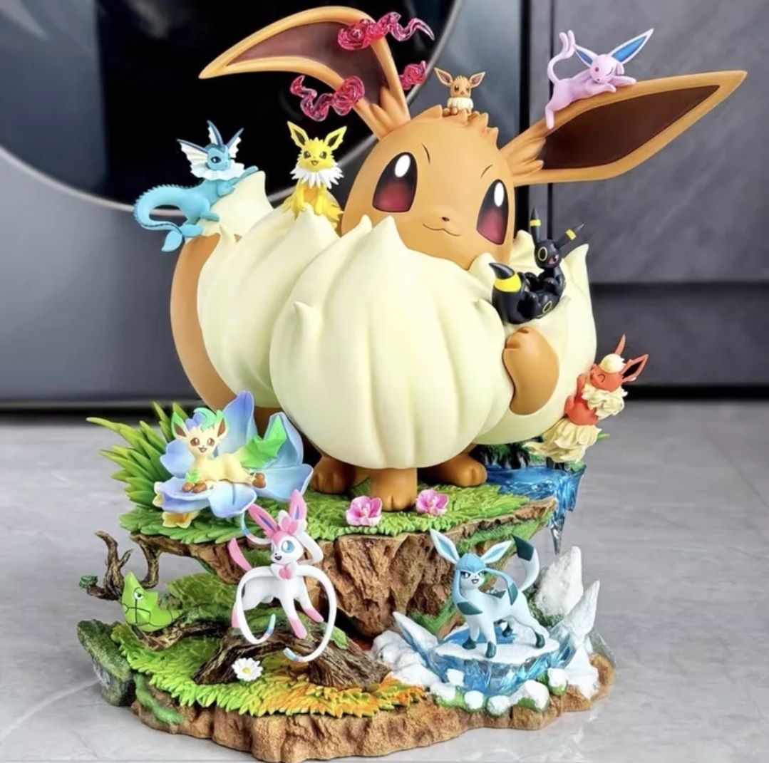 Pokémon Statuette: Pokemon PPAP Studio Eevee Evolutions Diorama Resin Statue – Usato da Seuzach venduto da Xauberai 1