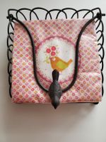 Serviettenhalter mit Vogel, Metall, Vintage Stil!