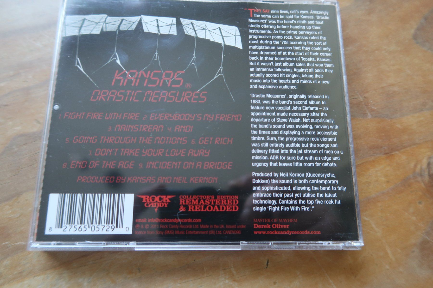 CD: KANSAS - DRASTIC MEASURES - ROCK CANDY RECORDS - CD – Usato da Basel venduto da Patiscat 2