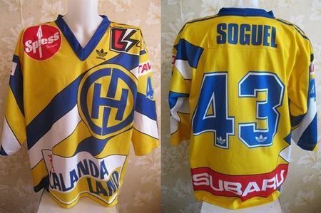 MATCH WORN HC DAVOS # 43 SOGUEL TRIKOT 1993/94 ADIDAS HCD XL
