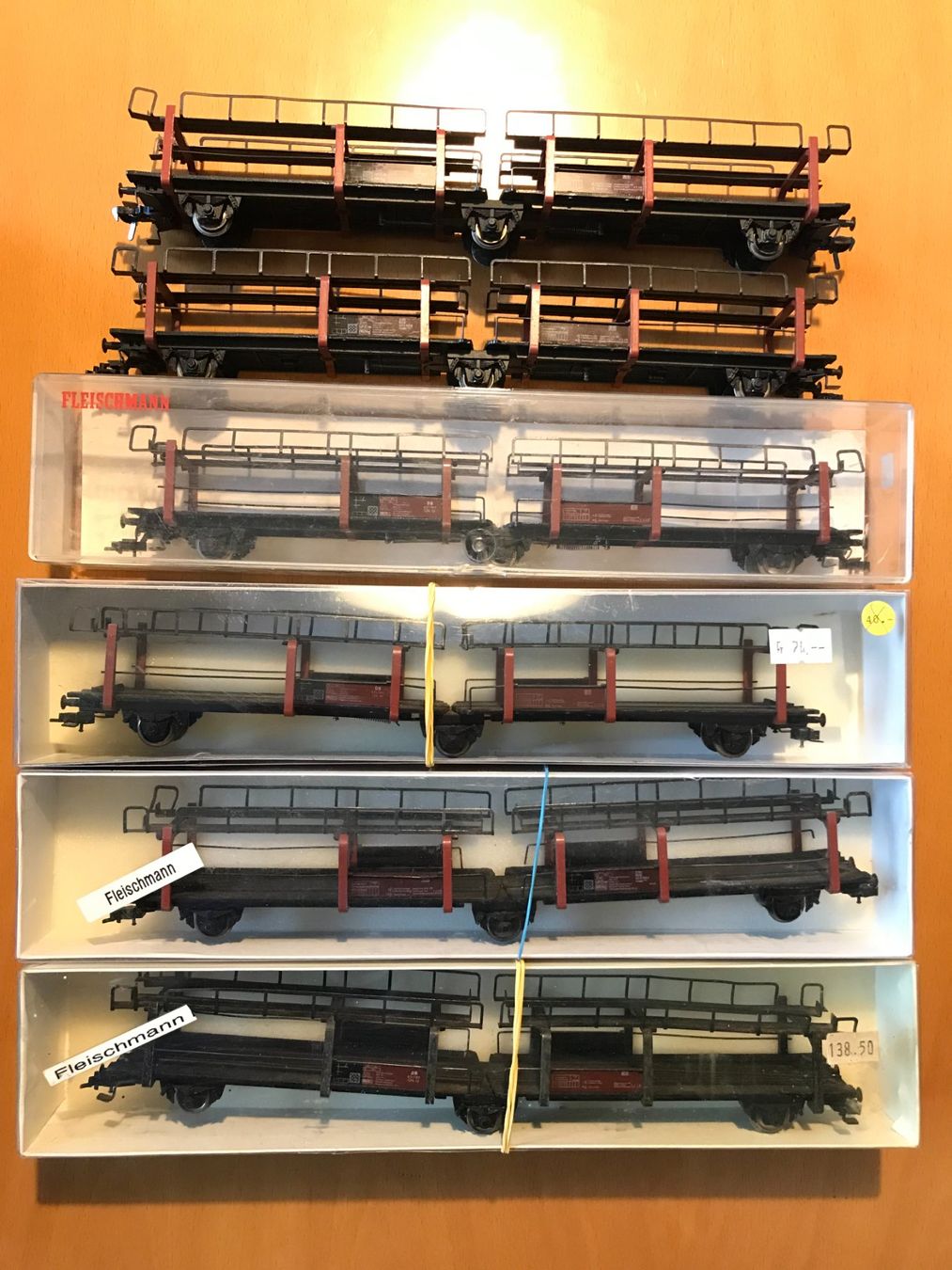 Fleischmann Modelleisenbahnen: 6x Fleischmann DB Autotransportwagen – Gebraucht aus Luzern von mey_s13