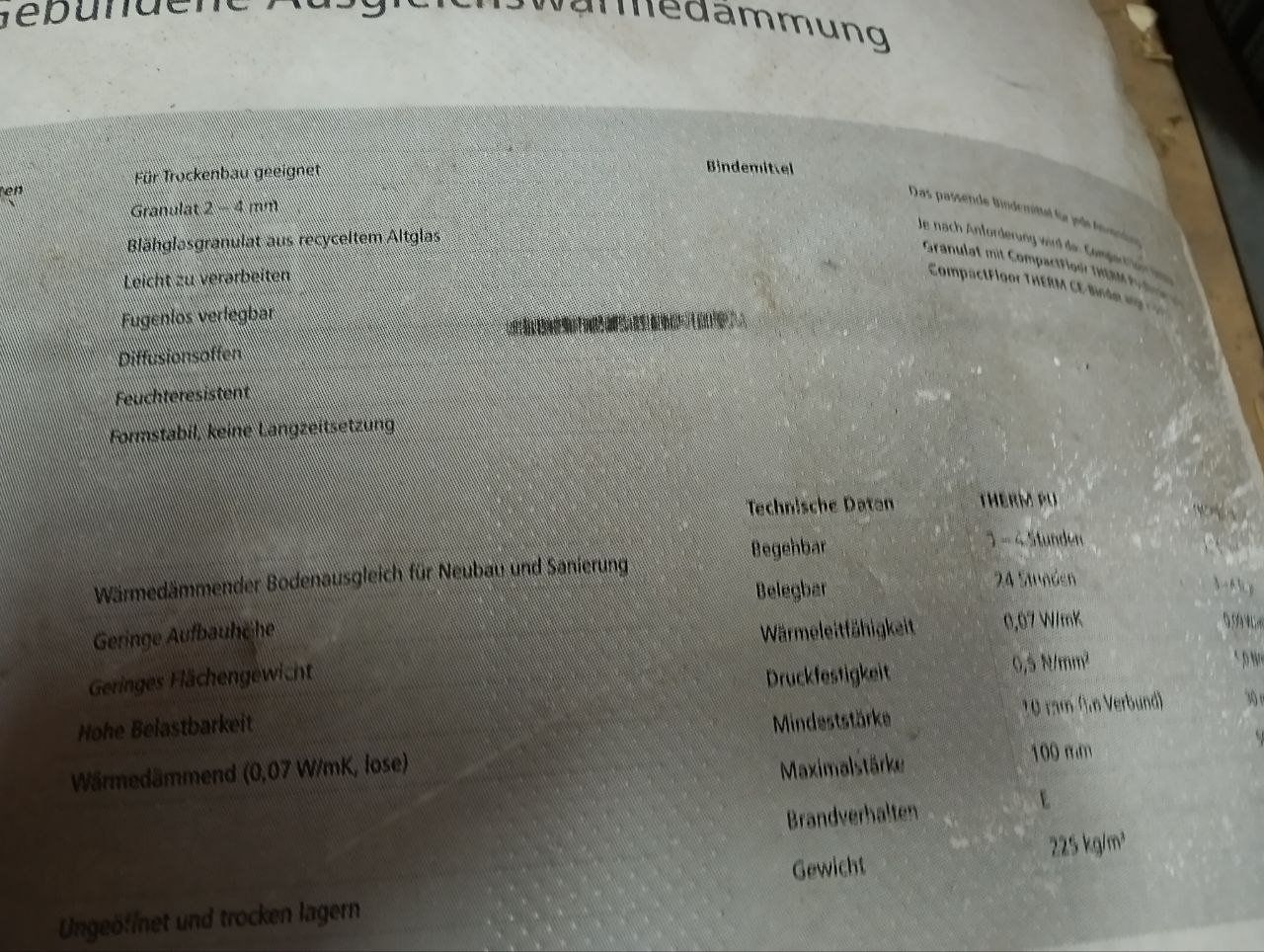 Materiale di riempimento: Ausgleichswäremdämmung – Nuovo e nell'imballaggio originale da Frauenfeld venduto da Mungg 2