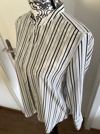 👚Bluse Hemd weiss gestreift 38 – H&M