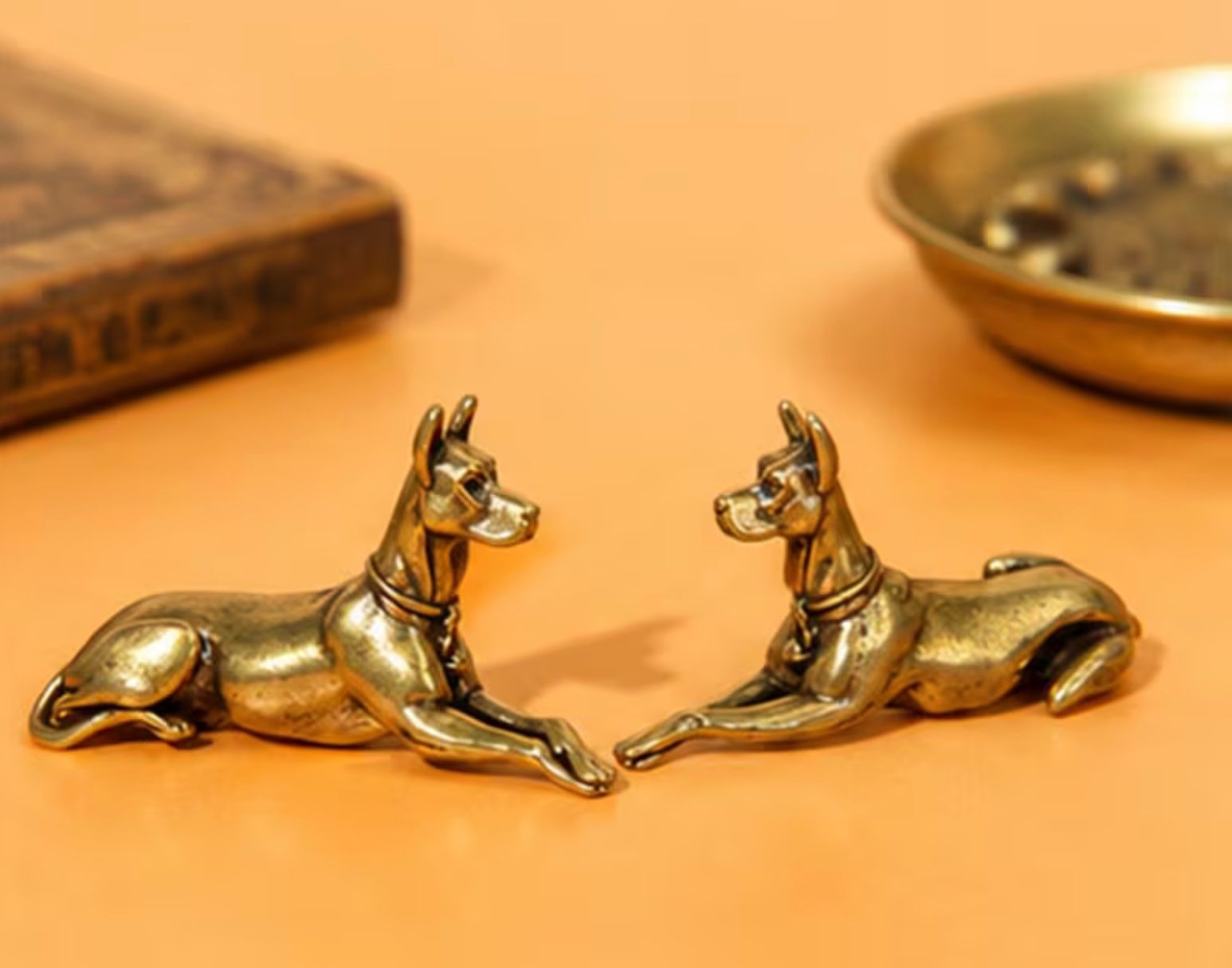 Statuette: Hund Dobermann Miniaturfigur aus massivem Messing – Nuovo e nell'imballaggio originale da Langenthal venduto da Seelenfreunde 4