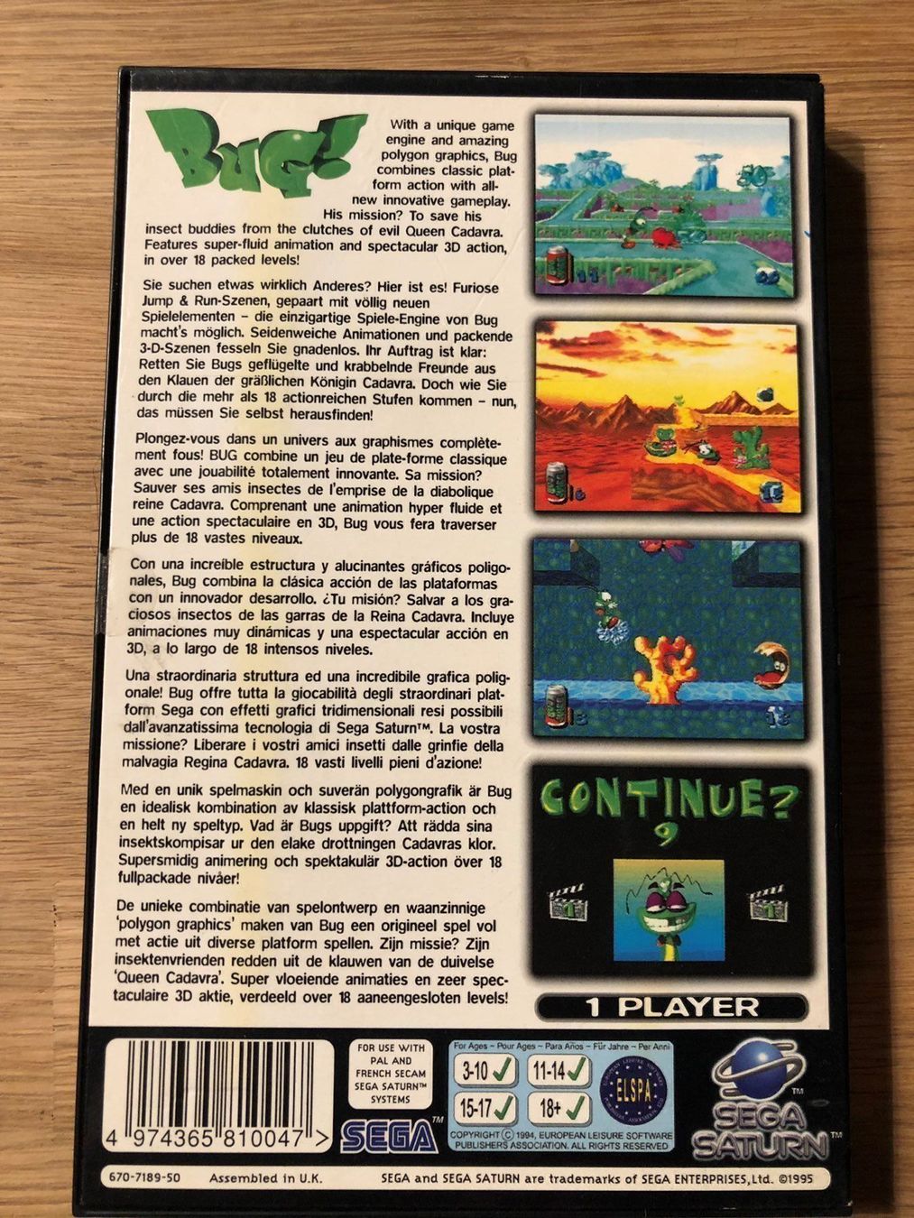Sega Giochi: Bug! für Sega Saturn – Usato da Kestenholz venduto da Inna09 1