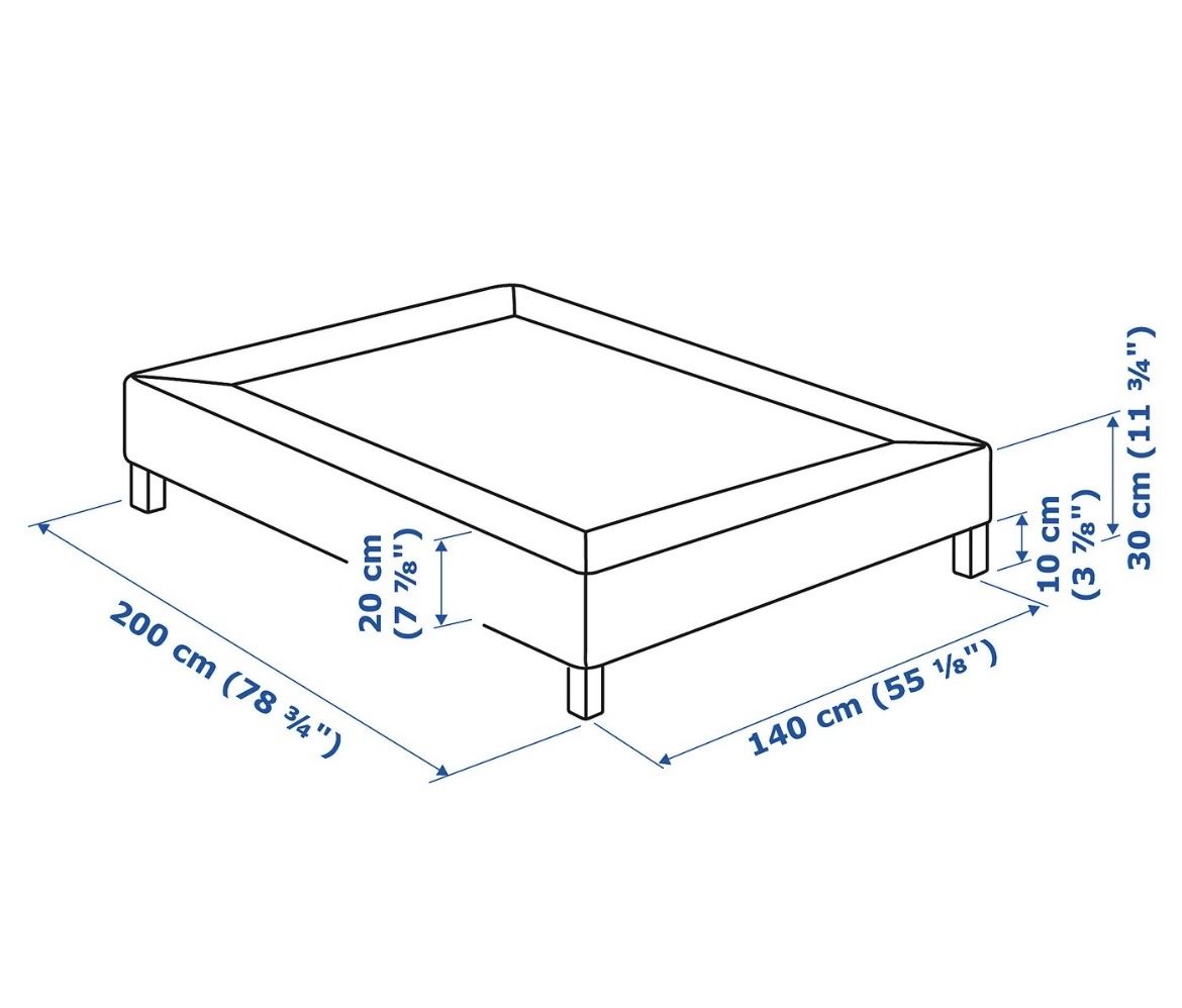Ikea Letti: IKEA ESPEVÄR Boxspringbett 140x200cm mit VADSÖ Matratze – Usato da Bern venduto da ann_8m87 5