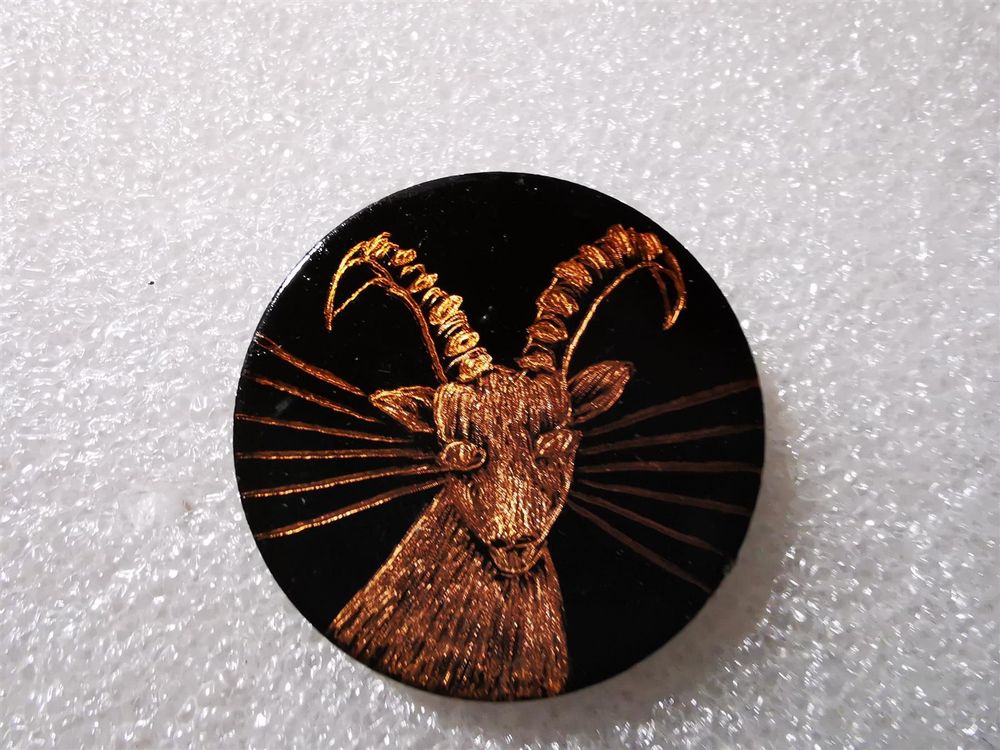 Ansteck-Pin Steinbock Aus Zinn – Hut-Anstecker Oder Fürs Revers, Ideal Zur Jagd-Ausstattung